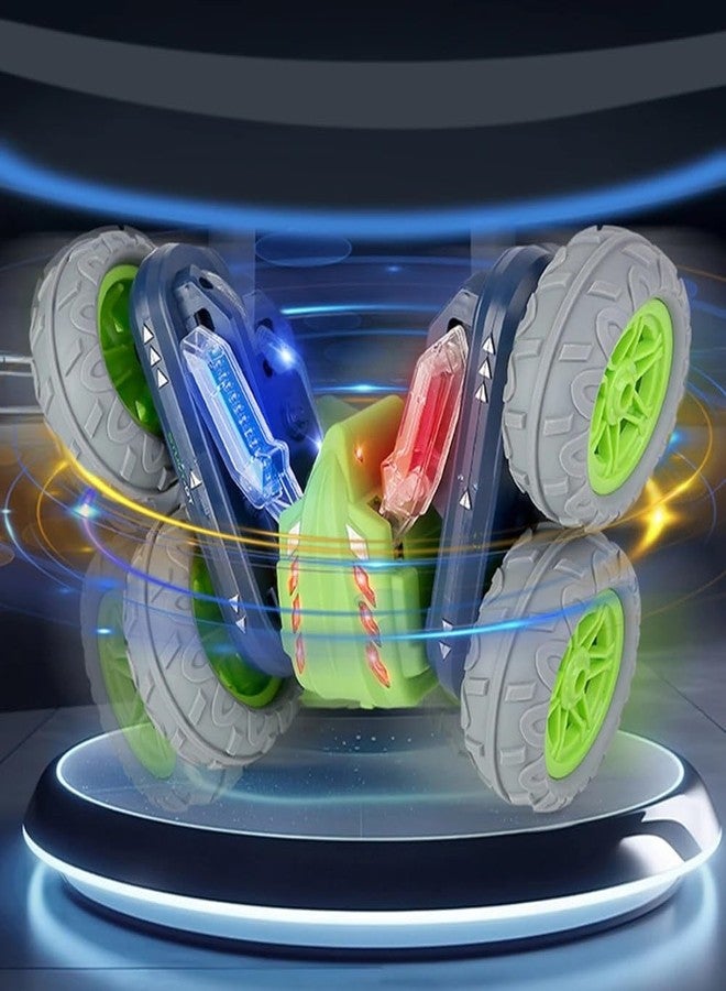 توي شاين سيارة توي شاين للتحكم عن بعد بتقنية الهولوغرام، بتردد 2.4 جيجاهرتز، مزودة بخاصية الدوران 360 درجة على الوجهين، سيارة سباق رباعية الدفع للطرق الوعرة، لعبة حركات بهلوانية للأطفال من الجنسين، مناسبة لأعياد الميلاد - لون أخضر - Image 5